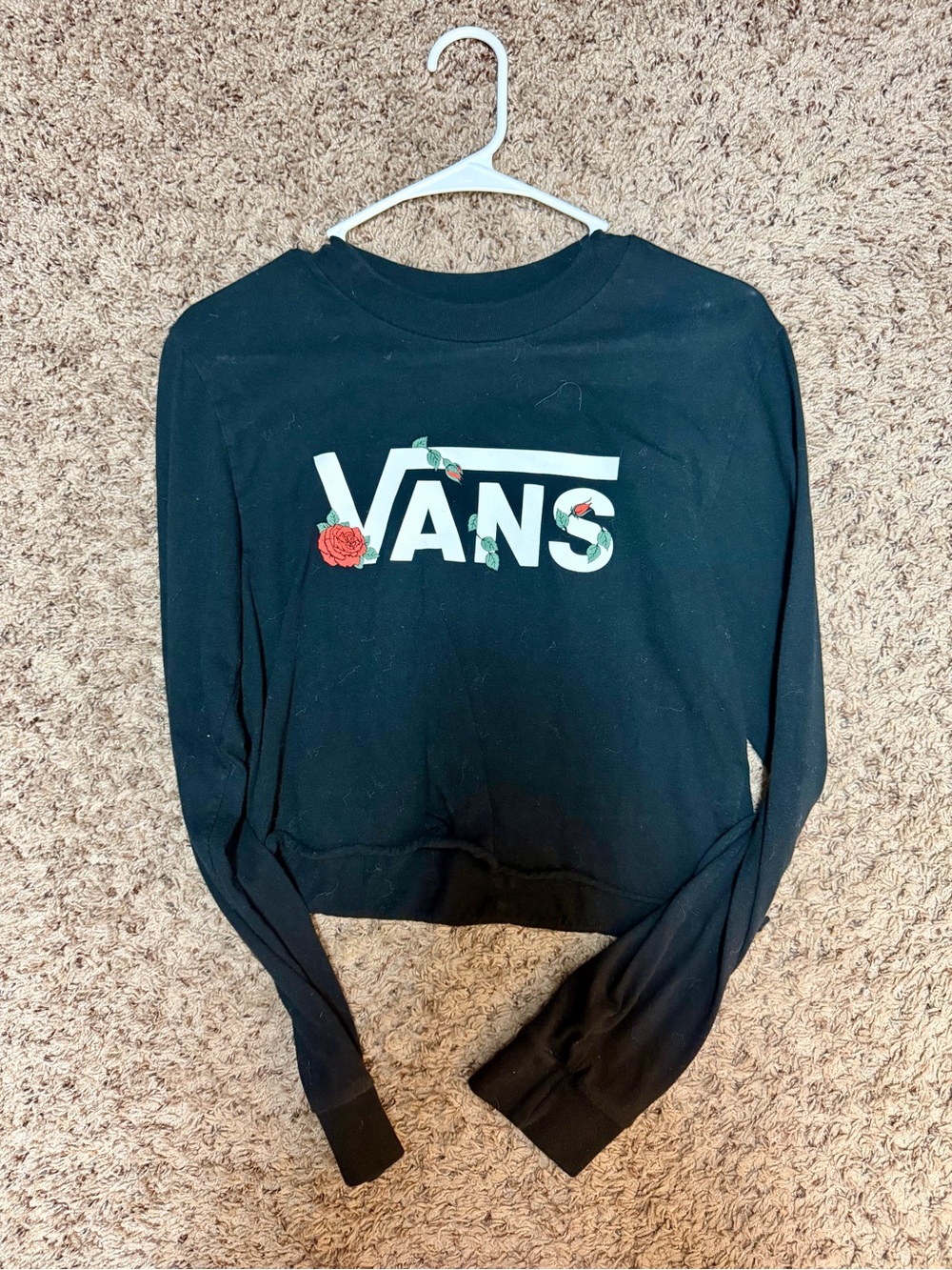 Vans cropped crewneck with floral logo